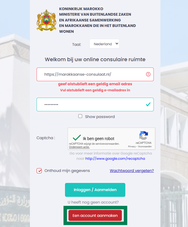 Marokkaans consulaat website afspraak maken